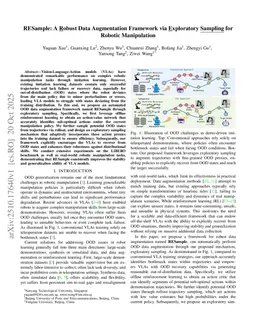 RESample: A Robust Data Augmentation Framework via Exploratory Sampling for Robotic Manipulation