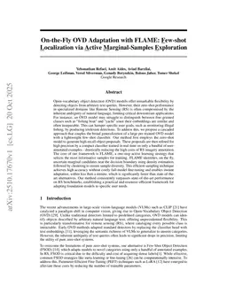 On-the-Fly OVD Adaptation with FLAME: Few-shot Localization via Active Marginal-Samples Exploration