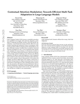 Contextual Attention Modulation: Towards Efficient Multi-Task Adaptation in Large Language Models