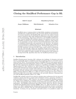 Closing the Sim2Real Performance Gap in RL
