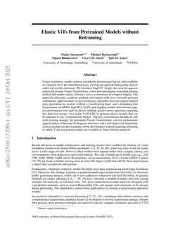 Elastic ViTs from Pretrained Models without Retraining