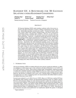 RaindropGS: A Benchmark for 3D Gaussian Splatting under Raindrop Conditions