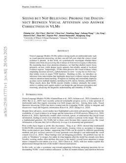 Seeing but Not Believing: Probing the Disconnect Between Visual Attention and Answer Correctness in VLMs