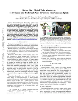 Botany-Bot: Digital Twin Monitoring of Occluded and Underleaf Plant Structures with Gaussian Splats