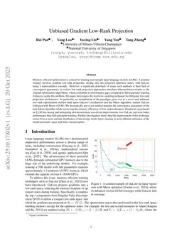 Unbiased Gradient Low-Rank Projection