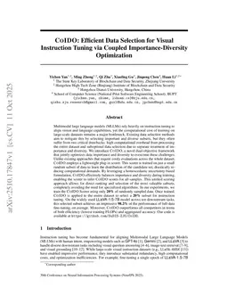 CoIDO: Efficient Data Selection for Visual Instruction Tuning via Coupled Importance-Diversity Optimization