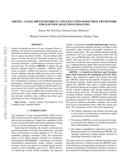 GRETEL: A Goal-driven Retrieval and Execution-based Trial Framework for LLM Tool Selection Enhancing