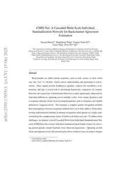 CMIS-Net: A Cascaded Multi-Scale Individual Standardization Network for Backchannel Agreement Estimation