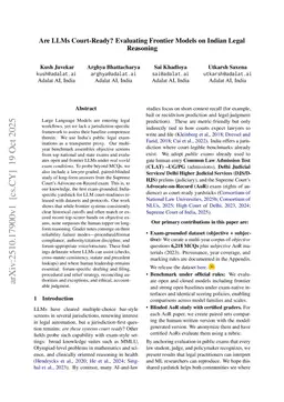 Are LLMs Court-Ready? Evaluating Frontier Models on Indian Legal Reasoning