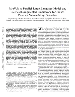ParaVul: A Parallel Large Language Model and Retrieval-Augmented Framework for Smart Contract Vulnerability Detection