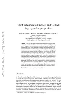 Trust in foundation models and GenAI: A geographic perspective