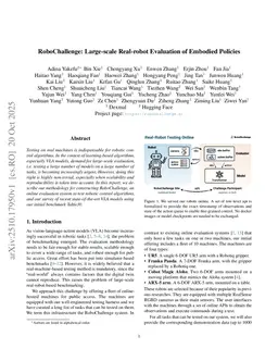 RoboChallenge: Large-scale Real-robot Evaluation of Embodied Policies