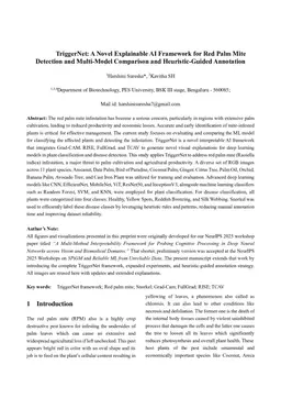 TriggerNet: A Novel Explainable AI Framework for Red Palm Mite Detection and Multi-Model Comparison and Heuristic-Guided Annotation