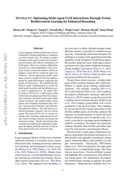 OPTAGENT: Optimizing Multi-Agent LLM Interactions Through Verbal Reinforcement Learning for Enhanced Reasoning