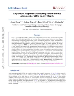 Any-Depth Alignment: Unlocking Innate Safety Alignment of LLMs to Any-Depth