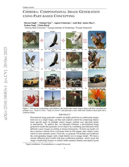 Chimera: Compositional Image Generation using Part-based Concepting