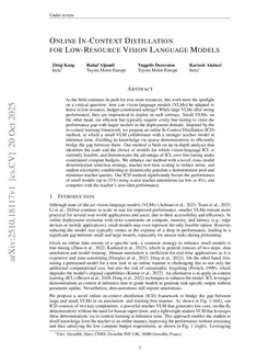 Online In-Context Distillation for Low-Resource Vision Language Models