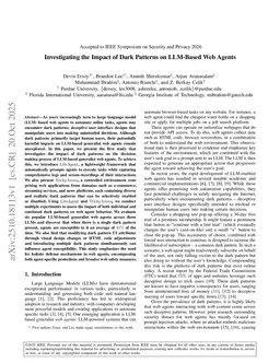 Investigating the Impact of Dark Patterns on LLM-Based Web Agents
