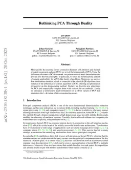 Rethinking PCA Through Duality