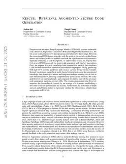 RESCUE: Retrieval Augmented Secure Code Generation