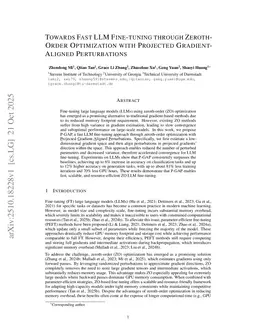 Towards Fast LLM Fine-tuning through Zeroth-Order Optimization with Projected Gradient-Aligned Perturbations