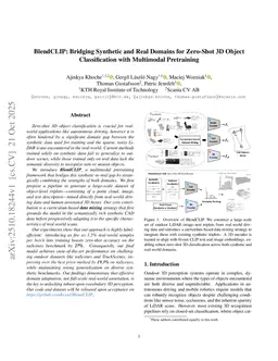 BlendCLIP: Bridging Synthetic and Real Domains for Zero-Shot 3D Object Classification with Multimodal Pretraining