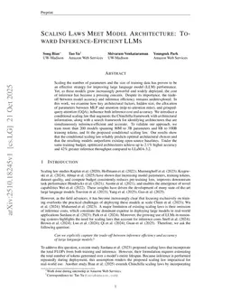 Scaling Laws Meet Model Architecture: Toward Inference-Efficient LLMs
