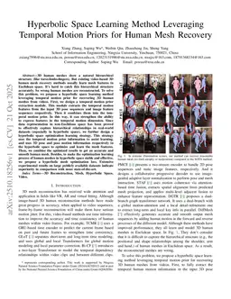Hyperbolic Space Learning Method Leveraging Temporal Motion Priors for Human Mesh Recovery