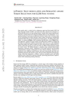 ssToken: Self-modulated and Semantic-aware Token Selection for LLM Fine-tuning
