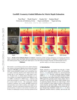 GeoDiff: Geometry-Guided Diffusion for Metric Depth Estimation