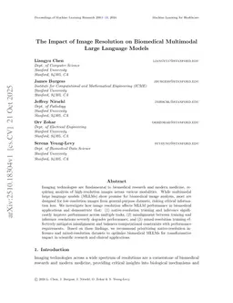 The Impact of Image Resolution on Biomedical Multimodal Large Language Models