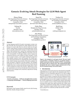 Genesis: Evolving Attack Strategies for LLM Web Agent Red-Teaming