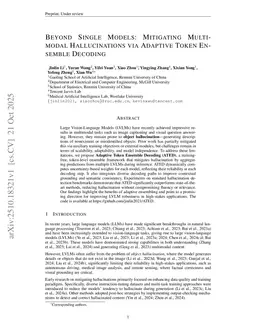 Beyond Single Models: Mitigating Multimodal Hallucinations via Adaptive Token Ensemble Decoding