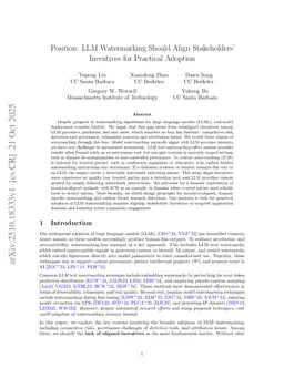 Position: LLM Watermarking Should Align Stakeholders' Incentives for Practical Adoption