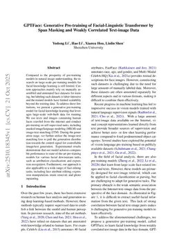 GPTFace: Generative Pre-training of Facial-Linguistic Transformer by Span Masking and Weakly Correlated Text-image Data