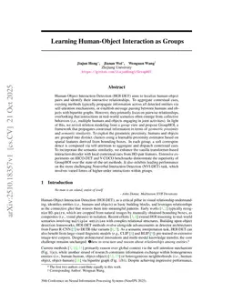 Learning Human-Object Interaction as Groups