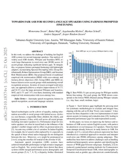Towards Fair ASR For Second Language Speakers Using Fairness Prompted Finetuning