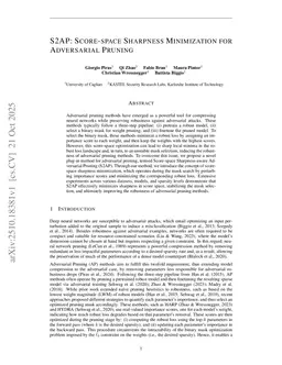 S2AP: Score-space Sharpness Minimization for Adversarial Pruning