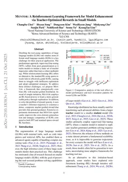 MENTOR: A Reinforcement Learning Framework for Enabling Tool Use in Small Models via Teacher-Optimized Rewards