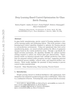 Deep Learning-Based Control Optimization for Glass Bottle Forming