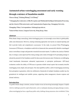 Automated urban waterlogging assessment and early warning through a mixture of foundation models