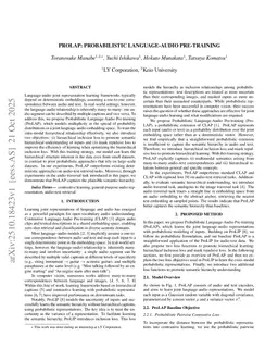 ProLAP: Probabilistic Language-Audio Pre-Training