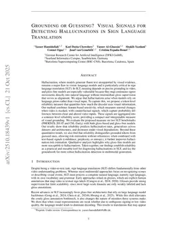 Grounding or Guessing? Visual Signals for Detecting Hallucinations in Sign Language Translation
