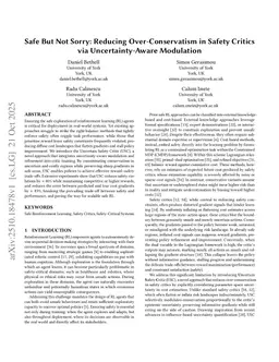 Safe But Not Sorry: Reducing Over-Conservatism in Safety Critics via Uncertainty-Aware Modulation