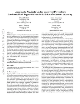 Learning to Navigate Under Imperfect Perception: Conformalised Segmentation for Safe Reinforcement Learning