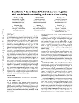 StarBench: A Turn-Based RPG Benchmark for Agentic Multimodal Decision-Making and Information Seeking