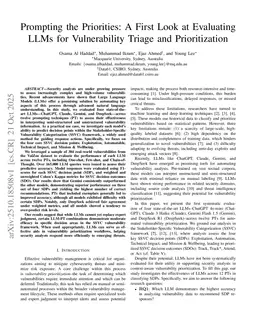 Prompting the Priorities: A First Look at Evaluating LLMs for Vulnerability Triage and Prioritization
