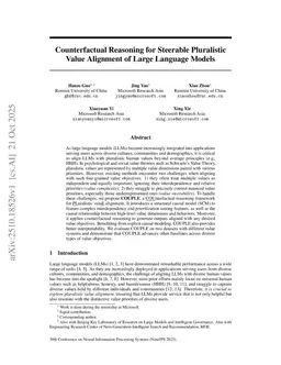 Counterfactual Reasoning for Steerable Pluralistic Value Alignment of Large Language Models