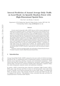 Interval Prediction of Annual Average Daily Traffic on Local Roads via Quantile Random Forest with High-Dimensional Spatial Data