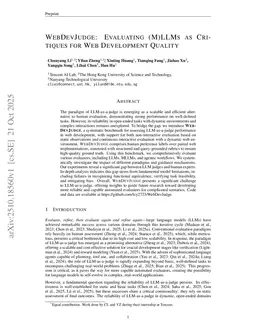 WebDevJudge: Evaluating (M)LLMs as Critiques for Web Development Quality